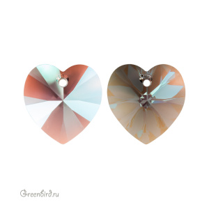 Swarovski 6228 подвеска Сердце 18 мм, черный алмаз с мерцанием (#215SHIM), 1 шт.