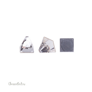 Swarovski 2419 Термостразы Шип квадратный 4x4 мм, прозрачный (#001), 1 шт.
