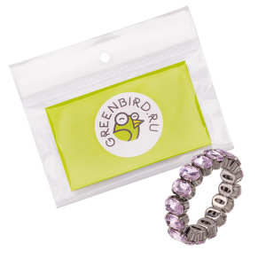 Набор для создания кольца из кристаллов CRYSTALBIRD, фиолетовый, родий