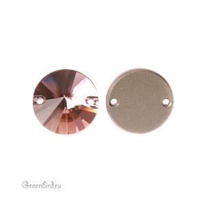 Swarovski пришивные 3200 Риволи 14 мм, нежно-розовый (#257), 1 шт.