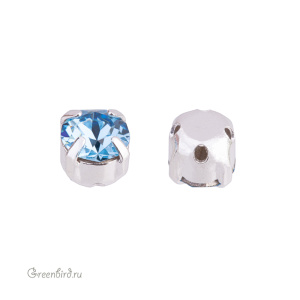 Swarovski 53201 Шатон Монтис SS18, серебро, аквамарин (#202), 1 шт.