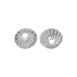 Шапочка для бусины 4,5 мм, цв. родий, 10 шт. (#SVAC-56R)