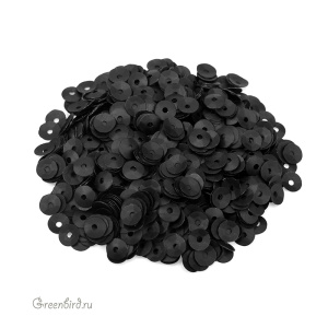 Пайетки 4мм чаша Nero (#996F)