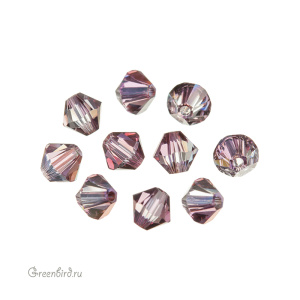 Swarovski 5328 Биконусы 5 мм, сиреневая дымка (#001LISH), уп. 10 шт.