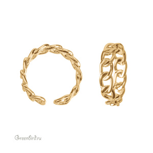 Основа для кольца "Цепь" 5мм, золото (#SV1701-RB-11G)