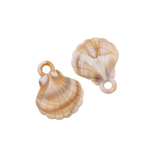 Подвеска "Ракушка" 22 мм пластик, бежевый, 1 шт. (#SVA-BASE-155)