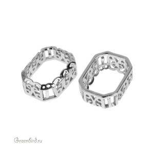 Оправа для кристаллов Octagon 14х10 мм, родий, 1 шт. (#006RHOD)