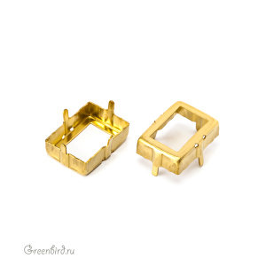 4527 Оправа для Step Cut 18x13 мм, латунь