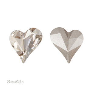 4809 Asymmetrical Heart Fancy Stone 17x15,5 мм – Silver Shade (#001SSHA)