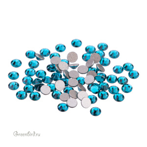 2058 Кристалл холодной фиксации Rose Flatback SS7 – Blue Zircon (#229), уп. 72шт.