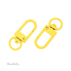 Замок-карабин 33 мм, желтый, 1 шт. (#SV1701-JS-55)