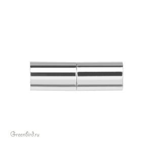 Магнитный замок для шнура, 22,5х7 мм, серебро, 1 шт. (#MGN09SP)