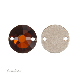 Swarovski пришивные 3288 Шатон 12 мм, дымчатый топаз (#1001), 1 шт.