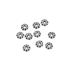 Спейсер TierraCast "Teke", ант. серебро, уп. 10 шт. (#TC-0414-12-10)
