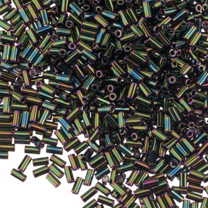 Бисер MIYUKI Bugle 3mm – Green Iris (#453), 10 г