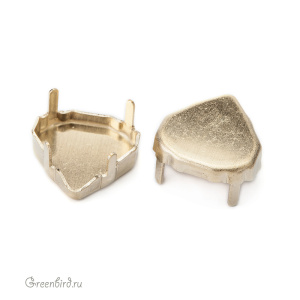 4928 Оправа без отверстий для Tilted Chaton 12 мм, латунь