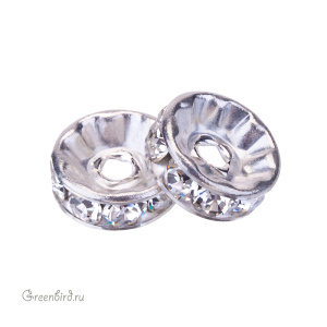 Swarovski 77509 Рондель PP24, серебро, прозрачный (#001), 1 шт.