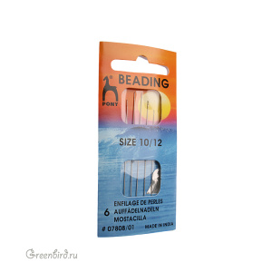 Иглы PONY №10,12 с нитевдевателем (#07808)