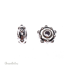 Бусина LH "Заклепка", ант. серебро, 1 шт. (#TC-5745)