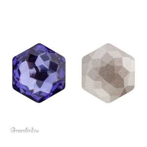 Swarovski 4683 Тонкий Гексагон 14x15,8 мм, танзанит (#539), 1 шт.