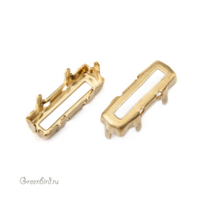 4547 Оправа для Princess Baquette 15х5 мм, латунь