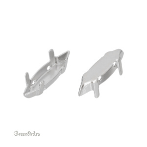 4200 Оправа для ювелирного кристалла Marquise Fancy Stone 15х4 мм, белая бронза