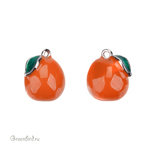 Подвеска "Апельсин", родий, 1 шт. (#SVA-BASE-013R)