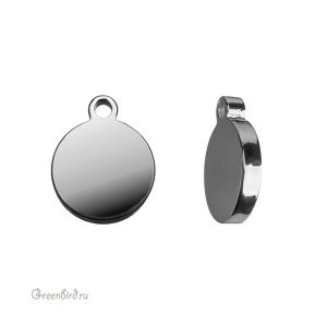 Подвеска "Монисто" 10 мм, родий, 1 шт. (#SV1701-Pendant-74R)