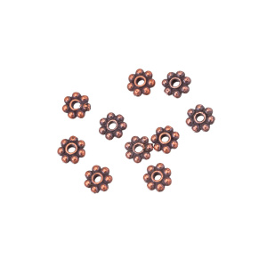 Спейсер TierraCast "Бусинки" 4 мм, ант. медь, уп. 10 шт. (#TC-0408-18-10)