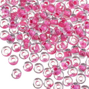 Бисер чешский PRECIOSA Czech круглый 6/0, прозрачный окрашенный изнутри, Intensive Magenta (#08A26),