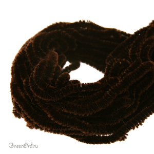 Шелковая синель AVAS, темно-коричневая 1 метр (#4126)