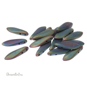 Dagger 2 отверстия 5x16mm, Matte Iris Green, 1 шт. (#21155JT) Dagger 2 отверстия 5x16mm, Matte Iris Green, 1 шт. (#21155JT)