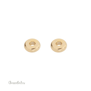 Бусина-разделитель "Шайба" 4,9х1,7 мм, золото, 1 шт. (#SVABM-27G)