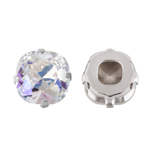 Кристалл в оправе 4470C 14 мм Crystalbird - Moonlight (#001MOL), родий, 1 шт. (#CBCS-0056)