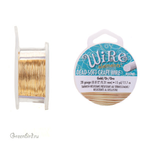 Проволока Wire Elements 28 Ga Gold (CW28R-GL-15)