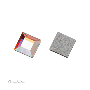 Swarovski 2400 Клеевые стразы Квадрат 4 мм, прозрачный радужный (#001AB), 1 шт.