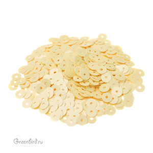 Пайетки 4мм плоские Cream (#1034)