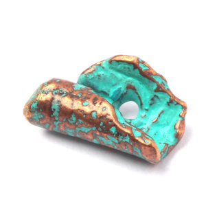 "Специи", подвеска, бронза / зеленая патина, 1 шт. (#ПБ1503)