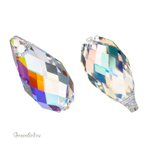 6010 подвеска Briolette Pendant 21x10,5mm – Crystal AB (#001AB)