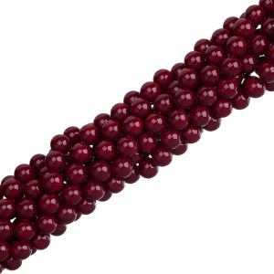 Жемчуг "Майорка" 10 мм, гранатовый, нить (#Maj-132)