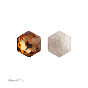 Swarovski 4683 Тонкий Гексагон 10x11,2 мм, светлый колорадский топаз (#246), 1 шт.