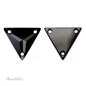 3270 Triangle Sew-on Stone 16 мм – Jet (#280)