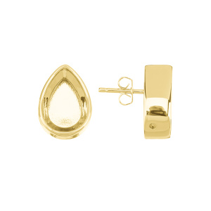 Пуссеты-оправы Crystalbird для 4320 Pear FS 14х10 мм, золото (#CBBS-15)