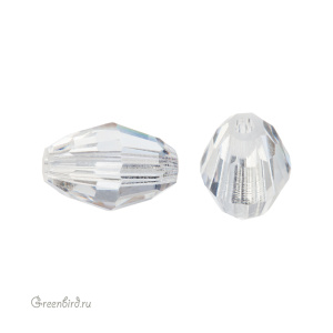 5200 Бусина-бочонок Elongated Bead 7,5х5mm – Crystal (#001)