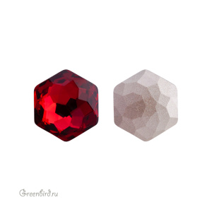 Swarovski 4683 Тонкий Гексагон 12x13,5 мм, алый (#276), 1 шт.