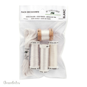 Набор ниток AVAS с объемными нитями, Blanc