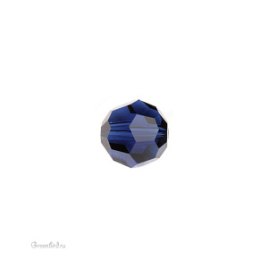Swarovski 5000 Бусина круглая 10 мм, темный индиго (#288), 1 шт.