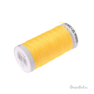Нить Gutermann для вязания Cotton 12, солнечный желтый (#1124)