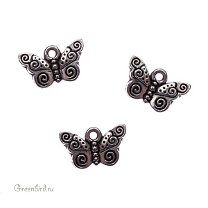 Подвеска "Бабочка спираль", ант. серебро, 1 шт. (#TC-2162) Подвеска "Бабочка спираль", ант. серебро, 1 шт. (#TC-2162)