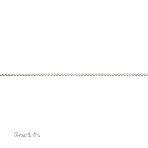 Цепочка тонкая 0,7х1,1 мм, родий, 10 см (9A026), Корея